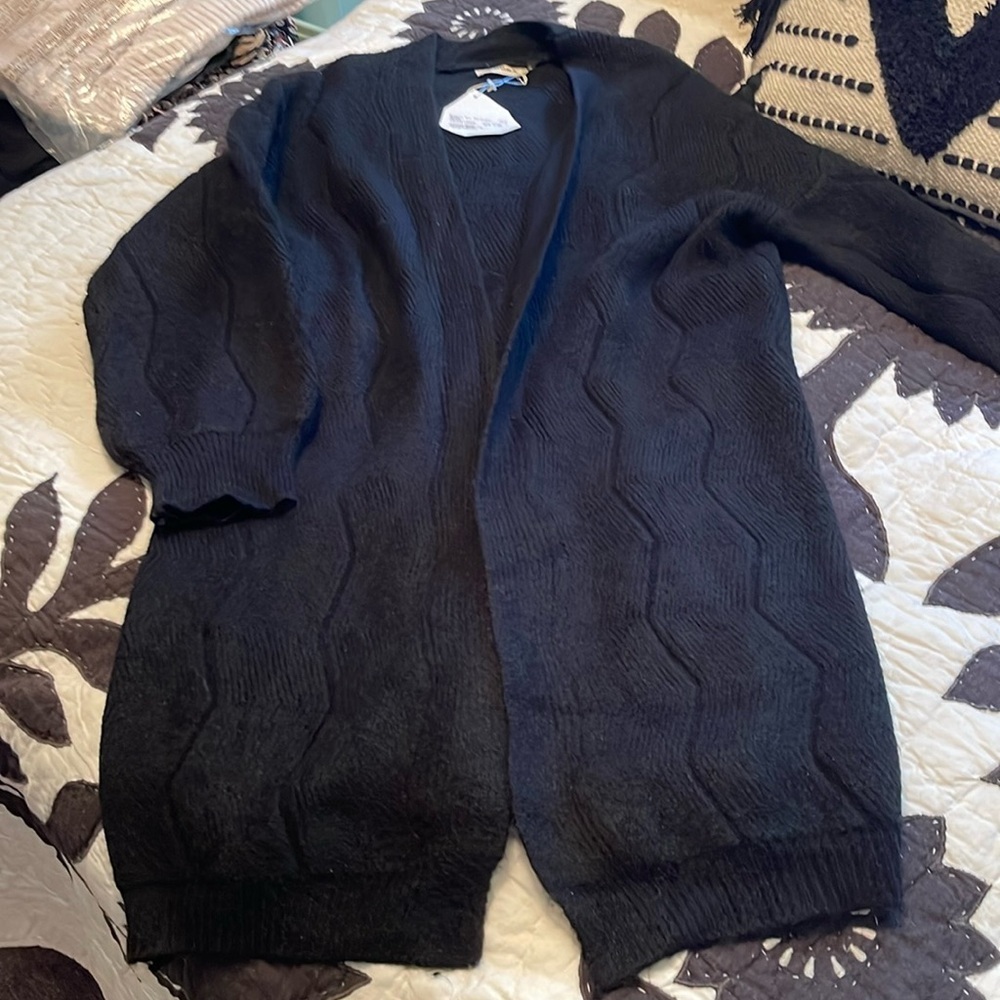 Adora Open Front Bubble Sleeve Cardigan
